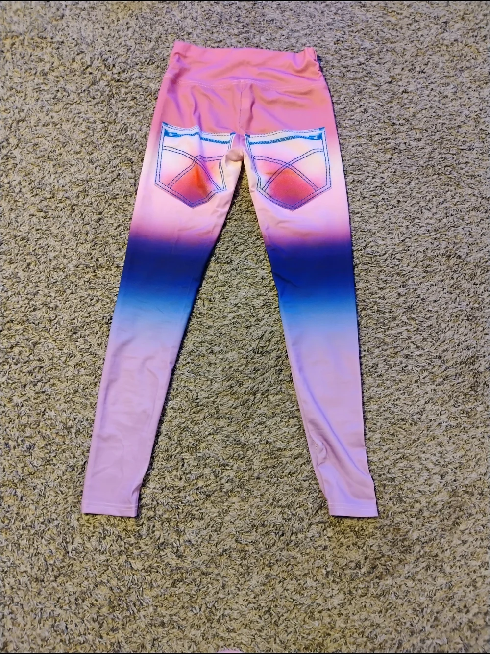 Pink Ombre High-Waist Leggings - Picture 2 of 4